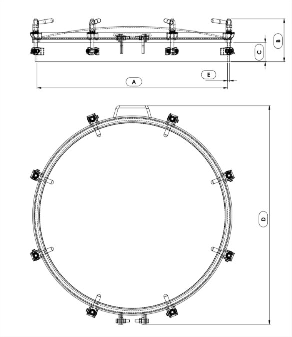 Portes Extérieures Rondes à Pression P22-800